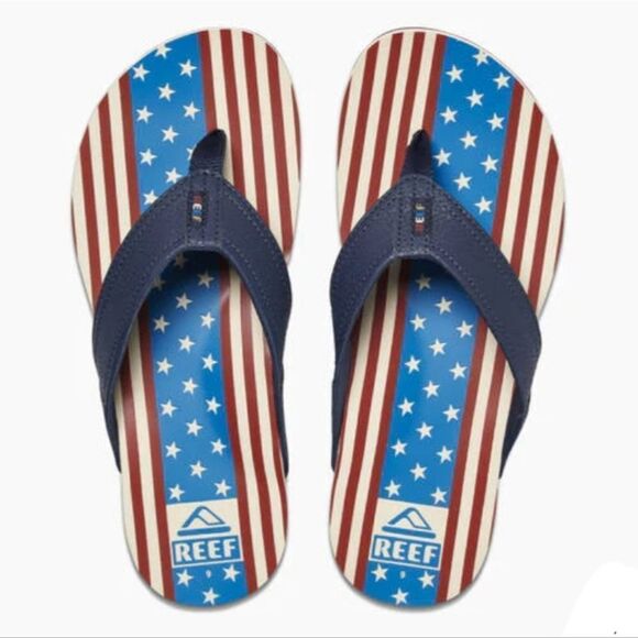 🔹️HOST PICK NWT Reef Men's Newport Print Flip Flops Size 7 - Picture 2 of 9